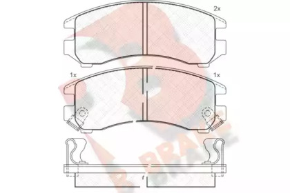 Комплект тормозных колодок R BRAKE RB0810