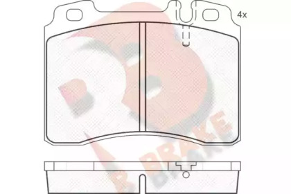 Комплект тормозных колодок R BRAKE RB0861-200