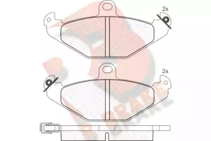 Комплект тормозных колодок R BRAKE RB0874