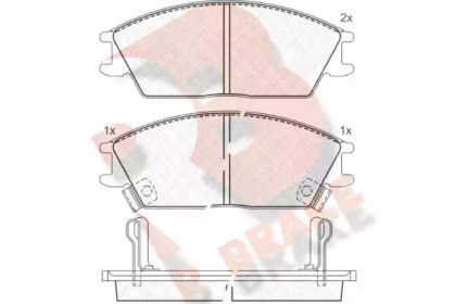 Комплект тормозных колодок R BRAKE RB0887