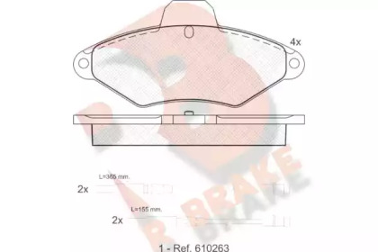 Комплект тормозных колодок R BRAKE RB0920