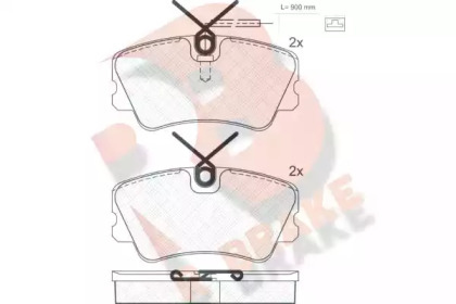 Комплект тормозных колодок R BRAKE RB0944