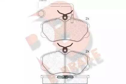 Комплект тормозных колодок R BRAKE RB0949