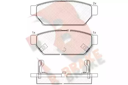 Комплект тормозных колодок R BRAKE RB0982