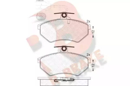 Комплект тормозных колодок R BRAKE RB0996