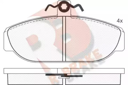 Комплект тормозных колодок R BRAKE RB1014