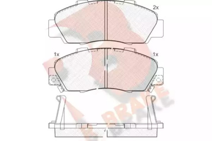 Комплект тормозных колодок R BRAKE RB1019