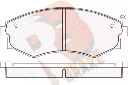 Комплект тормозных колодок R BRAKE RB1097