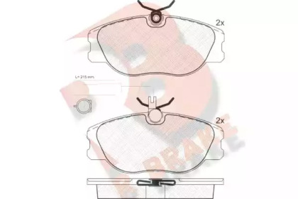 Комплект тормозных колодок R BRAKE RB1098