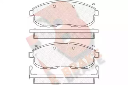 Комплект тормозных колодок R BRAKE RB1101