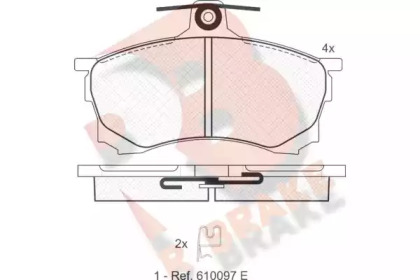 Комплект тормозных колодок R BRAKE RB1117