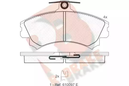 Комплект тормозных колодок R BRAKE RB1118