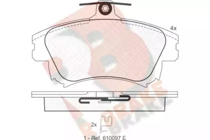 Комплект тормозных колодок R BRAKE RB1236