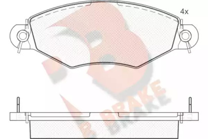 Комплект тормозных колодок R BRAKE RB1255