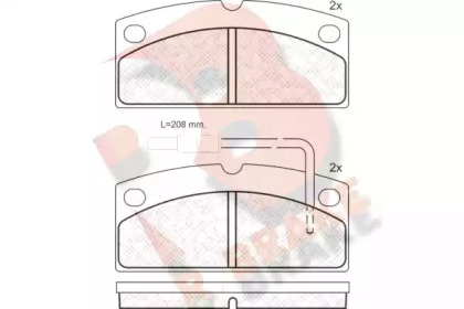 Комплект тормозных колодок R BRAKE RB1273