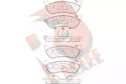 Комплект тормозных колодок R BRAKE RB1277