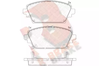 Комплект тормозных колодок R BRAKE RB1286