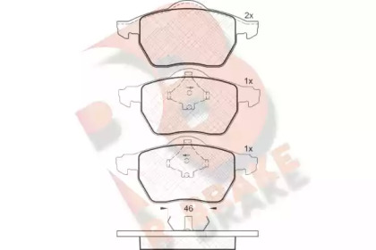 Комплект тормозных колодок R BRAKE RB1294
