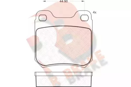 Комплект тормозных колодок R BRAKE RB1299