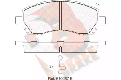 Комплект тормозных колодок R BRAKE RB1318