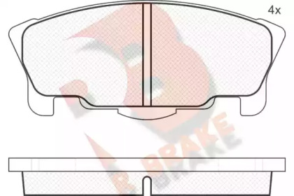 Комплект тормозных колодок R BRAKE RB1341