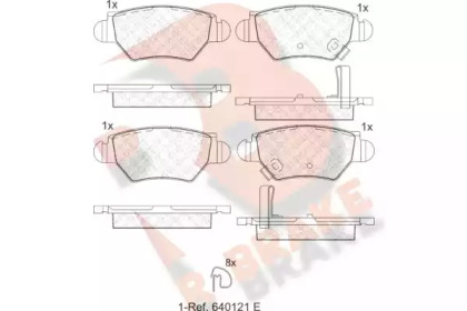 Комплект тормозных колодок R BRAKE RB1363