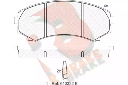 Комплект тормозных колодок R BRAKE RB1374