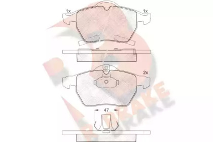 Комплект тормозных колодок R BRAKE RB1383