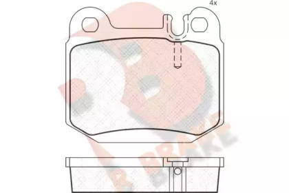 Комплект тормозных колодок R BRAKE RB1391