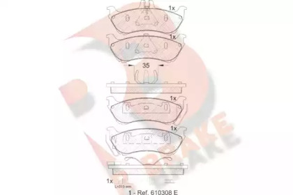 Комплект тормозных колодок R BRAKE RB1392