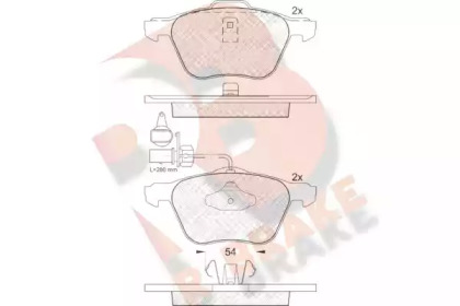 Комплект тормозных колодок R BRAKE RB1395