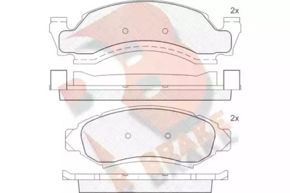 Комплект тормозных колодок R BRAKE RB1400