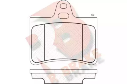 Комплект тормозных колодок R BRAKE RB1407