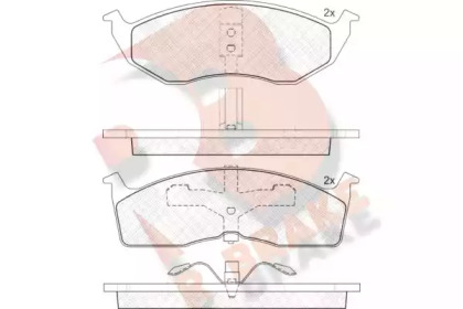 Комплект тормозных колодок R BRAKE RB1436