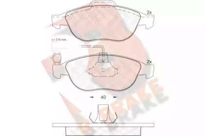 Комплект тормозных колодок R BRAKE RB1446