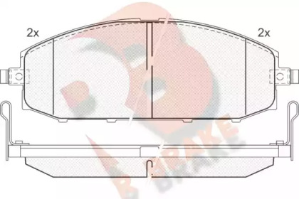 Комплект тормозных колодок R BRAKE RB1448