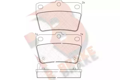 Комплект тормозных колодок R BRAKE RB1520