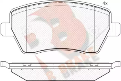 Комплект тормозных колодок R BRAKE RB1534