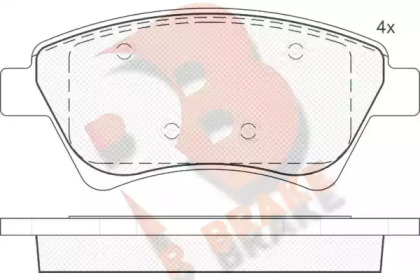 Комплект тормозных колодок R BRAKE RB1535