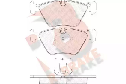 Комплект тормозных колодок R BRAKE RB1550