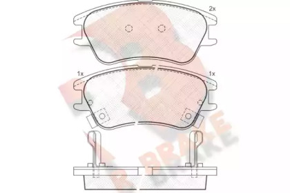 Комплект тормозных колодок R BRAKE RB1557