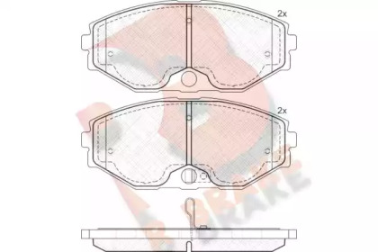 Комплект тормозных колодок R BRAKE RB1568