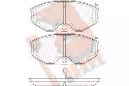 Комплект тормозных колодок R BRAKE RB1569