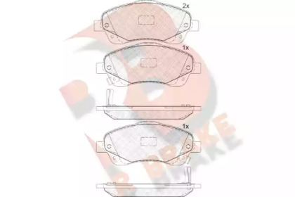 Комплект тормозных колодок R BRAKE RB1573