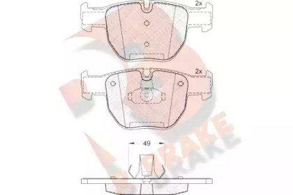 Комплект тормозных колодок R BRAKE RB1574