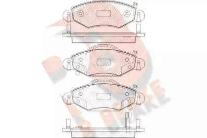 Комплект тормозных колодок R BRAKE RB1587