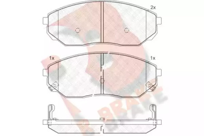 Комплект тормозных колодок R BRAKE RB1606