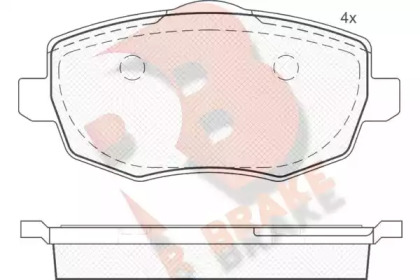 Комплект тормозных колодок R BRAKE RB1621