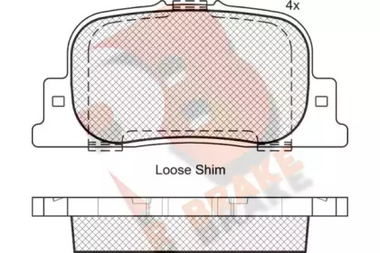 Комплект тормозных колодок R BRAKE RB1633