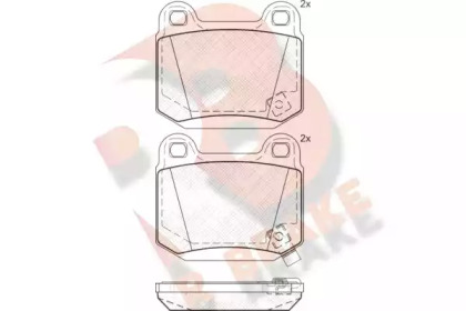 Комплект тормозных колодок R BRAKE RB1634